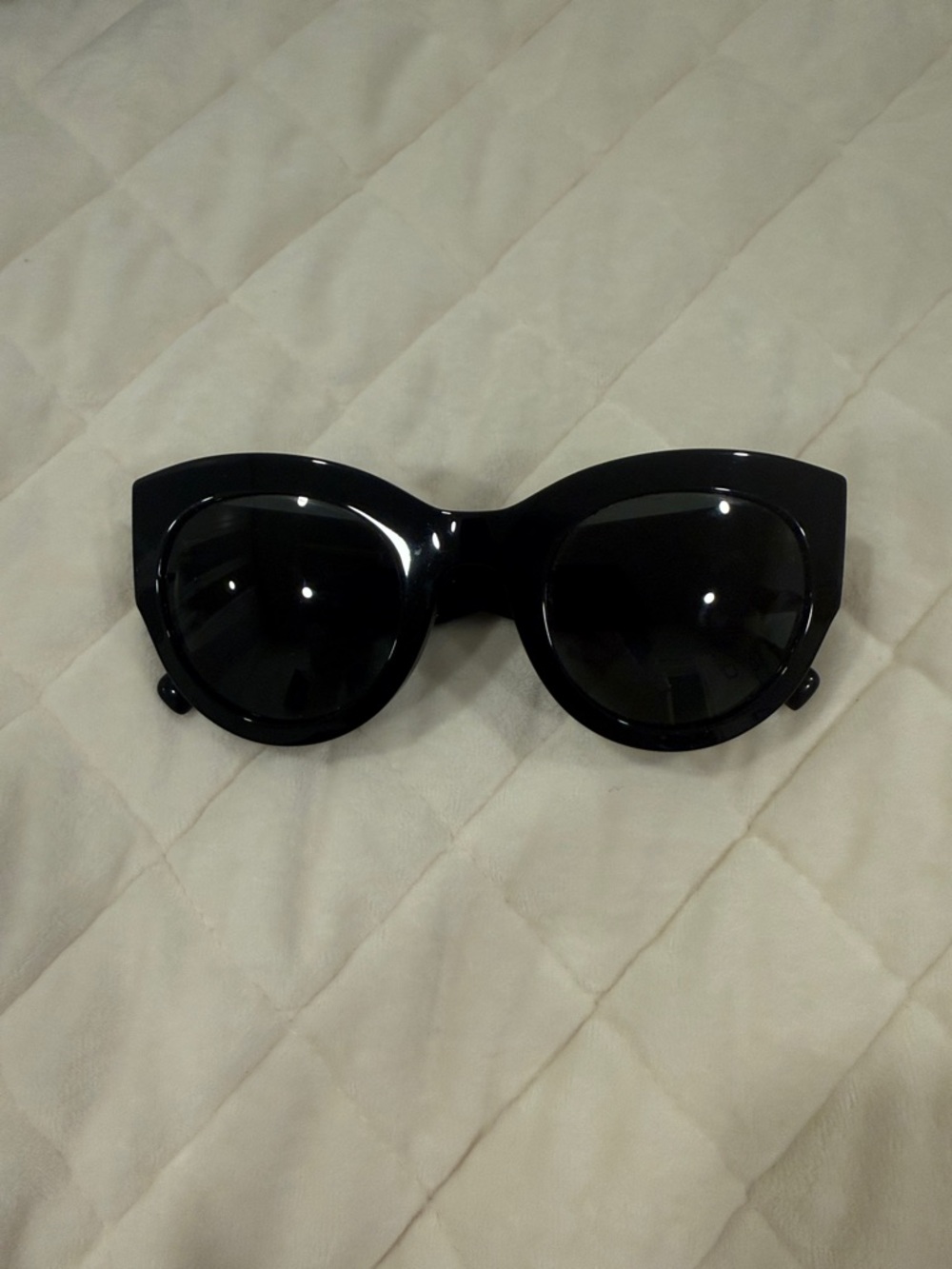 VERSACE Women’s Black Oversized Cat Eye Sunglasses